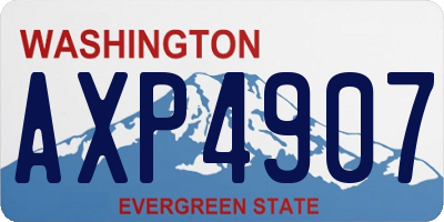 WA license plate AXP4907
