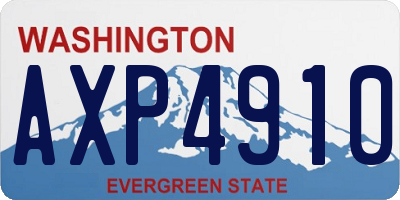 WA license plate AXP4910