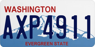 WA license plate AXP4911