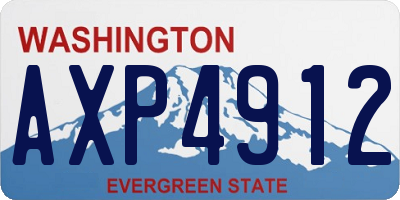 WA license plate AXP4912