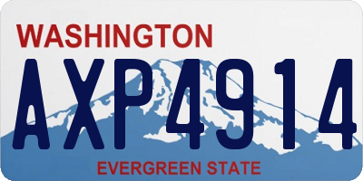 WA license plate AXP4914