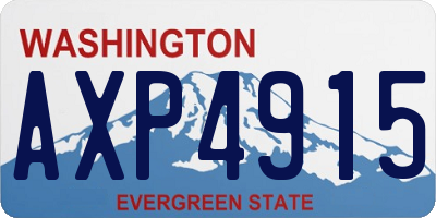 WA license plate AXP4915