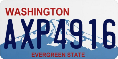 WA license plate AXP4916