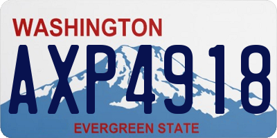 WA license plate AXP4918