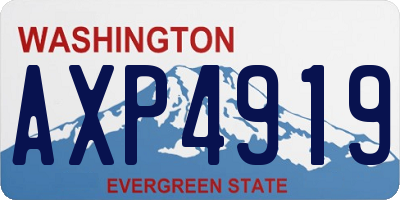 WA license plate AXP4919