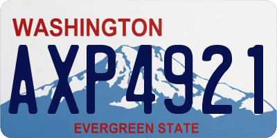 WA license plate AXP4921
