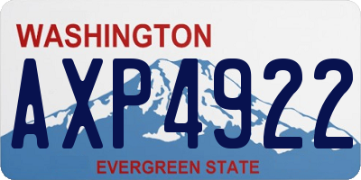 WA license plate AXP4922