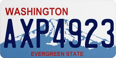 WA license plate AXP4923
