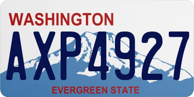WA license plate AXP4927