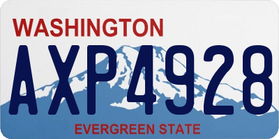 WA license plate AXP4928