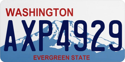 WA license plate AXP4929