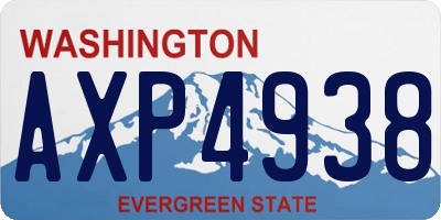 WA license plate AXP4938