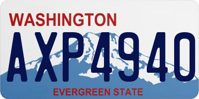 WA license plate AXP4940