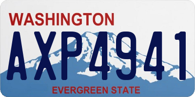 WA license plate AXP4941