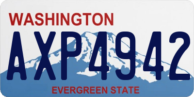 WA license plate AXP4942