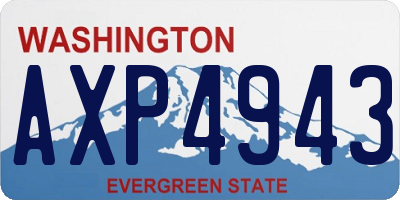 WA license plate AXP4943