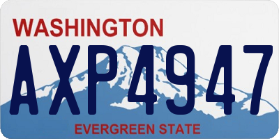 WA license plate AXP4947