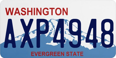 WA license plate AXP4948