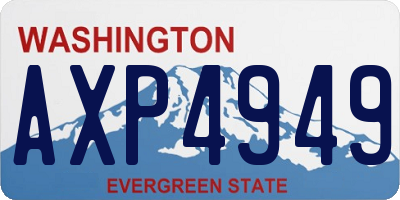 WA license plate AXP4949