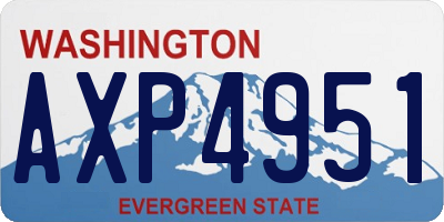 WA license plate AXP4951