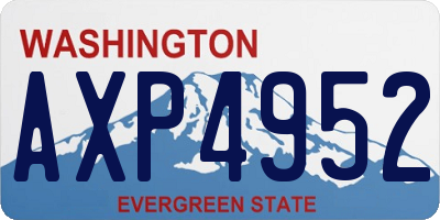 WA license plate AXP4952