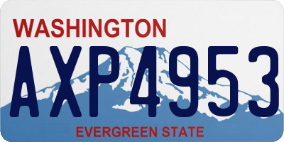 WA license plate AXP4953