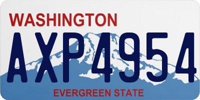 WA license plate AXP4954