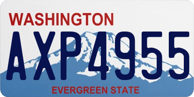 WA license plate AXP4955