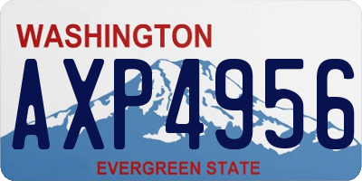 WA license plate AXP4956