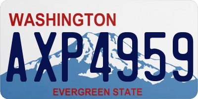 WA license plate AXP4959