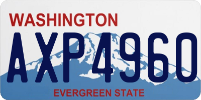 WA license plate AXP4960