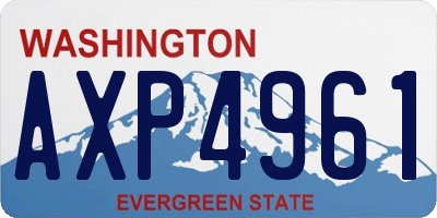 WA license plate AXP4961