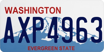 WA license plate AXP4963