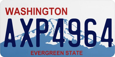 WA license plate AXP4964
