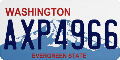 WA license plate AXP4966