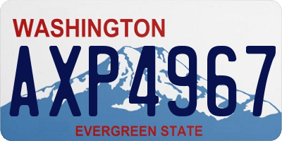 WA license plate AXP4967