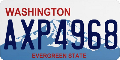 WA license plate AXP4968