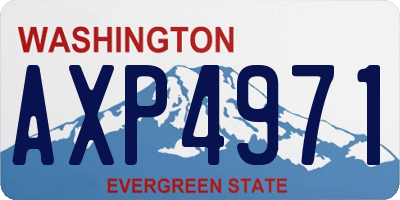 WA license plate AXP4971