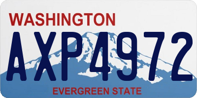 WA license plate AXP4972