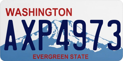 WA license plate AXP4973