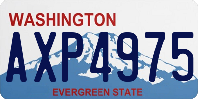 WA license plate AXP4975
