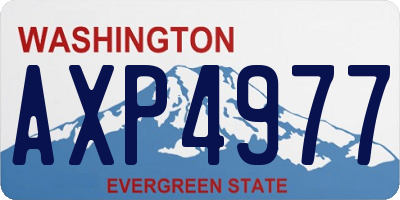 WA license plate AXP4977