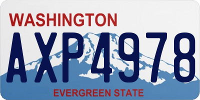 WA license plate AXP4978