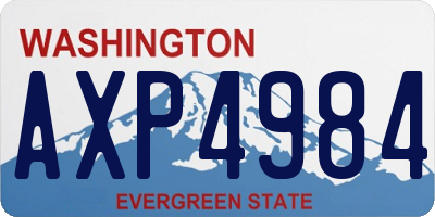 WA license plate AXP4984