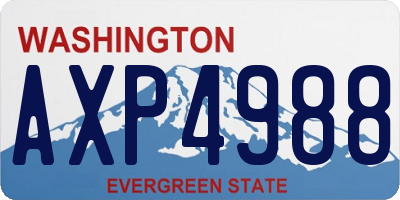WA license plate AXP4988