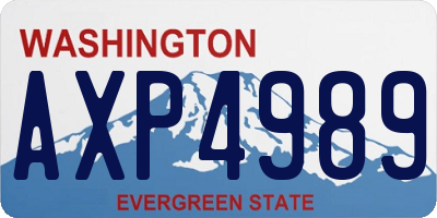 WA license plate AXP4989