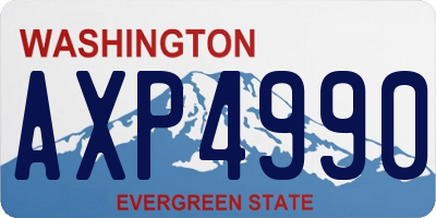 WA license plate AXP4990