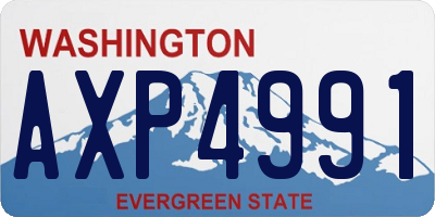 WA license plate AXP4991