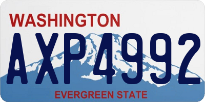 WA license plate AXP4992