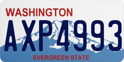 WA license plate AXP4993